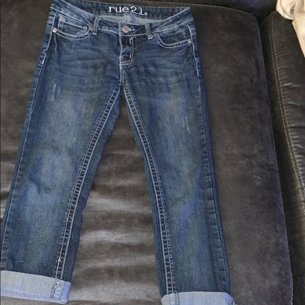 Denim capris